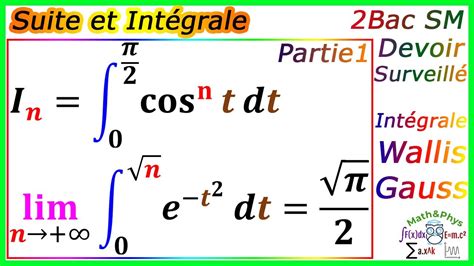 Suite D Finie Par Int Grale Integration Par Parties Bac Sm