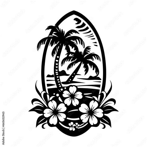 Tropical Vibes Logo Design Template Tropical Beach And Palm Tree Logo