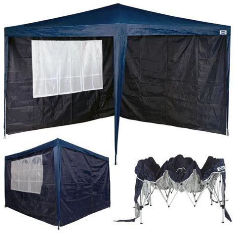 Kit Gazebo Tenda Sanfonada Praia 3x3 M X Flex 2 Paredes Oxford Mor