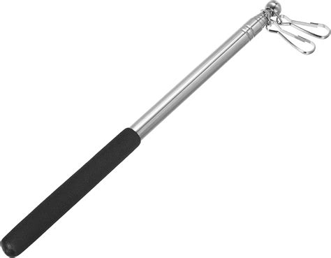 Patikil Telescopic Handheld Flagpoles Feet Portable Stainless Steel