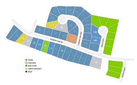 Camden Lake Site Plan Ps Heatherland Homes