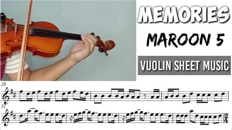 Free Sheet Memories Maroon 5 Violin Sheet Music Youtube