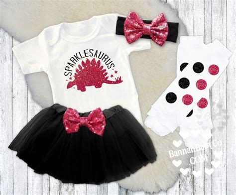 Girls Dinosaur Outfit Baby Girl Dinosaur Clothes Dinosaur - Etsy