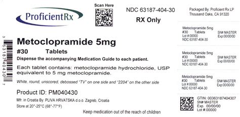 Metoclopramide Proficient Rx Lp Fda Package Insert