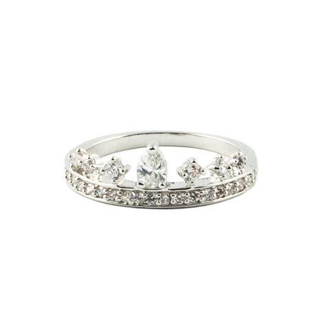 Sterling Silver Princess Crown Ring | 925 Sterling Silver Tiara Ring