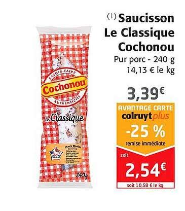 Promo Saucisson Le Classique Cochonou Chez Colruyt Icatalogue Fr