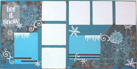 Winter Or Skiing Scrapbook Layout Great Way To Use One Sheet Of