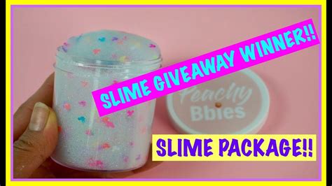 Peachybbies Andreaxandrea Slime Package Slime Giveaway Winner Announced Youtube