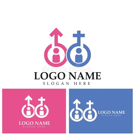 Gender Symbol Logo Of Sex And Equality Of Males And Females Vector