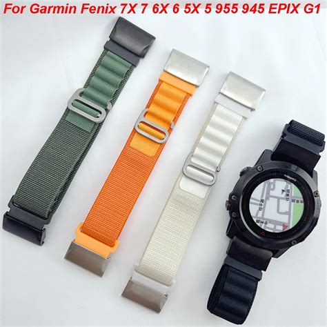 Correa De Nailon De Ajuste R Pido Para Reloj Inteligente Garmin Fenix