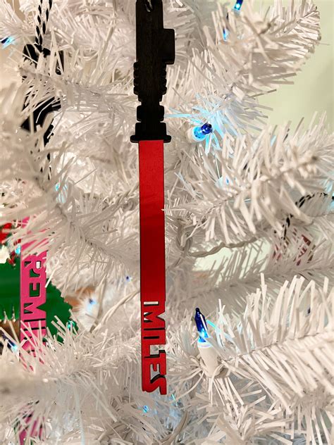 Star Wars Christmas Ornament Lightsaber Ornament Personalized Star