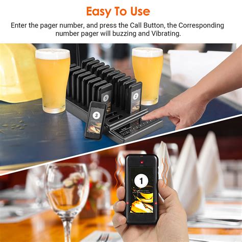 Buy Wireless Calling Pagers System Restaurant Buzzer Pager System With