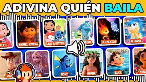 ADIVINA QUIEN BAILA Intensamente Elsa Moana Woody