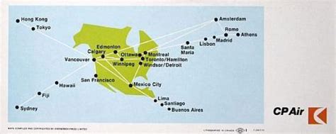 The Timetablist CP Air Worldwide Network C 1983