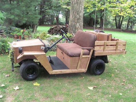 Refurbished Golf Cart Wooden Truck Used For Wedding This Week