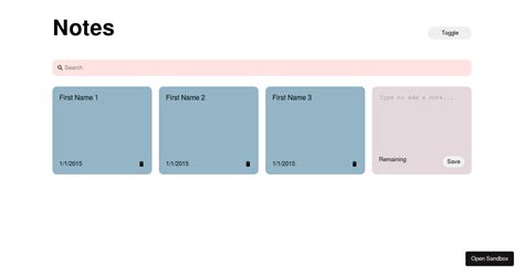 Note App Codesandbox
