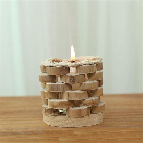 Creative Wooden Handmade Candle Holder Homemade Candle Holders