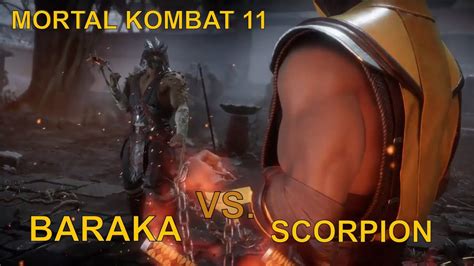 MK11 Scorpion Vs Baraka And Sub Zero Mortal Kombat 11 Gameplay