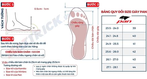 Hướng Dẫn Chọn Size Giày