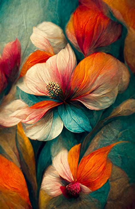 Floral Poster Print Wall Hanging Flower Art Wall Decor Handmade