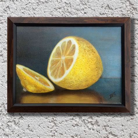 Still life with yellow Lemon. (2018) Oil painting by Ira Whittaker | Painting, Oil painting ...