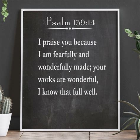 Psalm Print Psalm Poster Psalm Wall Art Christian Gift For Etsy Canada