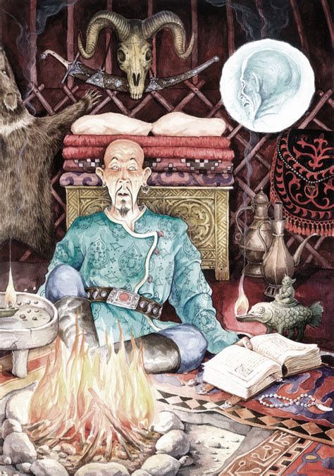 Иллюстрация Восточные сказки в стиле книжная графика
