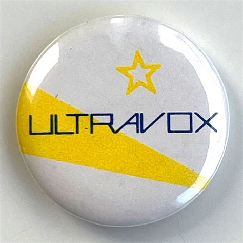 Rare Vintage 1980 Ultravox Promo Badge Vienna Pin 1 Button Synth Midge