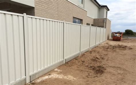 Panel Fencing Basic Steel Adelaide Lonsdale Fencing Garages