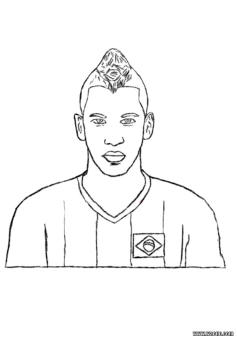 Dibujo De Neymar Para Colorear Para Imprimir Y Colorear