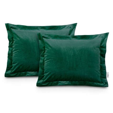 POSZEWKI 2 SZTUKI VELVET 50x70 ZIELEŃ BUTELKOWA 11308335910