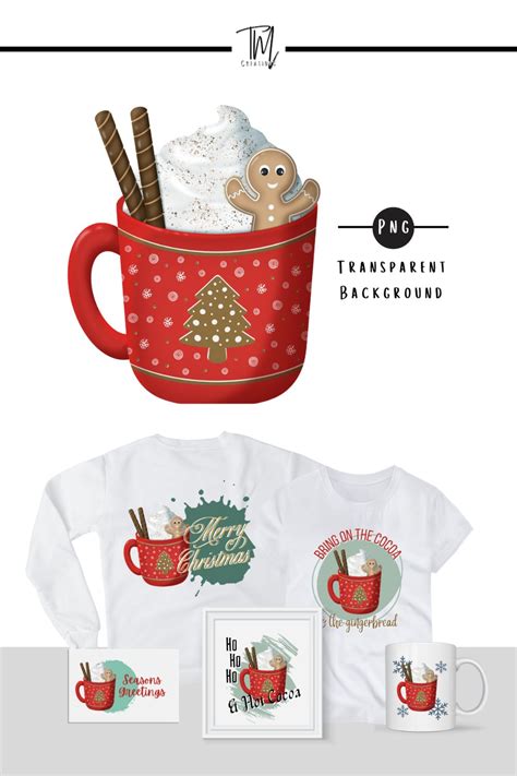 Hot Cocoa Christmas Mug Clipart Png Transparent Background