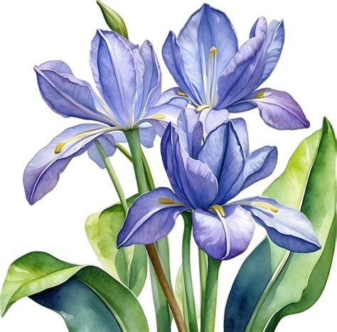 Premium PSD Watercolor Painting Of A Water Hyacinth Flower