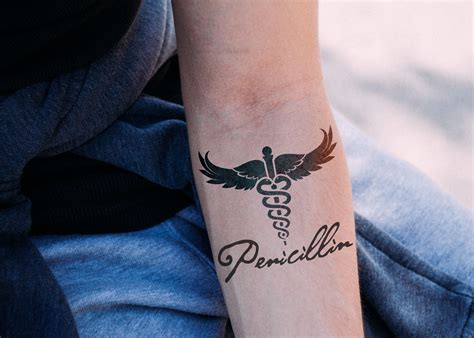 Penicillin Alaaaaaalqaaaaqaqq Qqqaa Alaaaaaqa A Medical Alert Tattoo