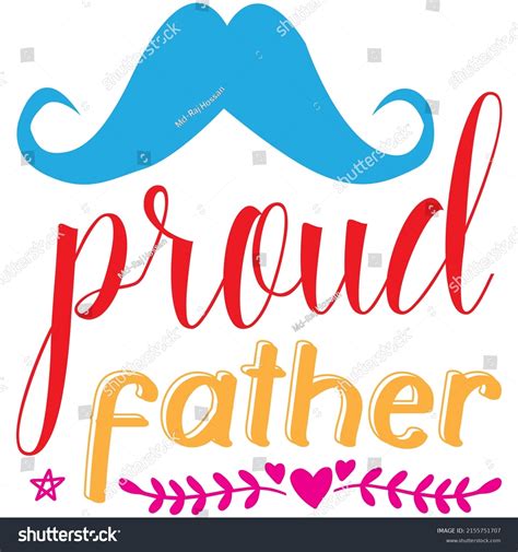 Proud Father Tshirt Design Vector File Stock Vector Royalty Free