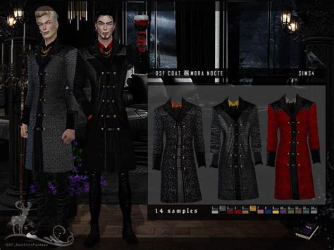 The Sims Resource DSF COAT UMBRA NOCTE Sims 4 Sims 4 Male Clothes