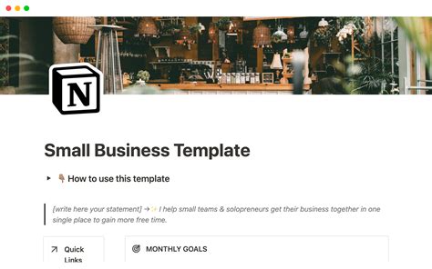 Small Business Template Notion Template