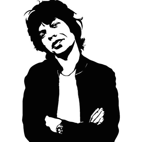 Mick Jagger FREE SVG Silhouette Stencil Mick Jagger Girls Cartoon Art