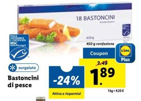 Bastoncini Di Pesce G Confezione Offerta Di Lidl