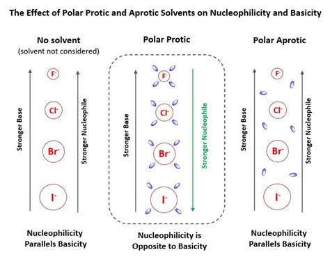 The Effect Of Polar Protic And Aprotic Solvents On Nucleophilicity And