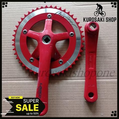 Jual GIR CRANKSET CRANK SET SEPEDA FIXIE SINGLE SPEED LASCO 46T BCD 130