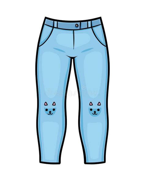 Dibujos Animados Vector Ilustraci N Blue Jeans Para Una Chica