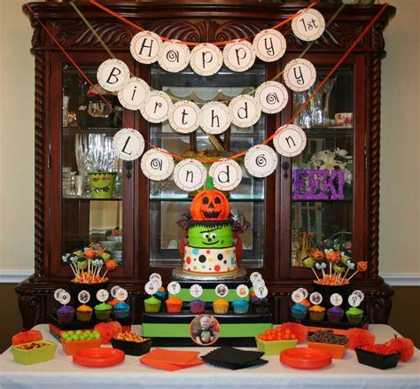 Halloween First Birthday Halloween Party Ideas Photo 3 Of 24 Halloween First Birthday