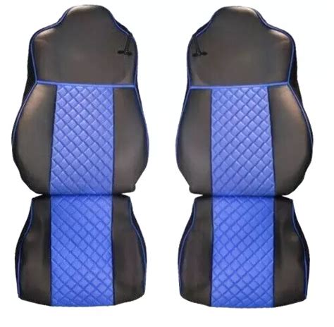 BLEU HOUSSE DE Siège Couvercles Eco Cuir pour Iveco Stralis 460 2006