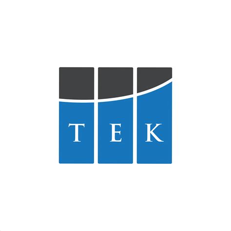 Tek Letter Logo Design On White Background Tek Creative Initials