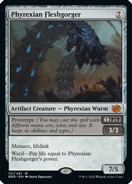 Phyrexian Fleshgorger MtG Art From The Brothers War Set By Steve