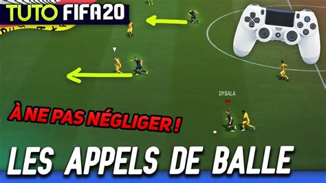 TUTO LES APPELS DE BALLE Sur FIFA 20 TUTO CONSTRUCTION YouTube