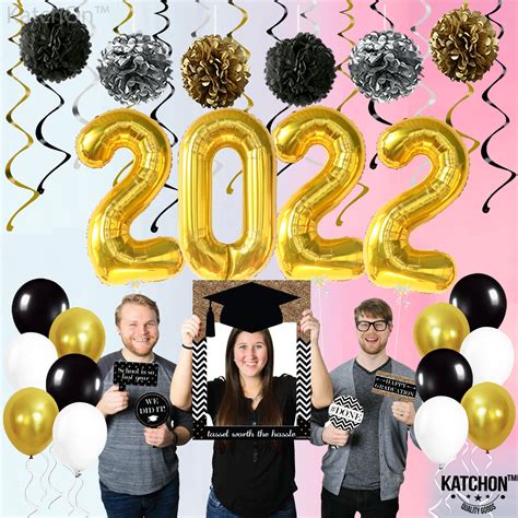 Buy Black And Gold Graduation Party Decorations Pack Of