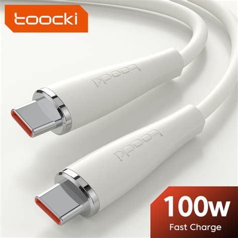 Toocki 60W 100W Type C To Type C Cable USB C PD Fast Charging Charger