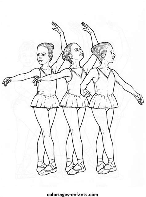 Coloriage Danseuse Ballet dessin gratuit à imprimer